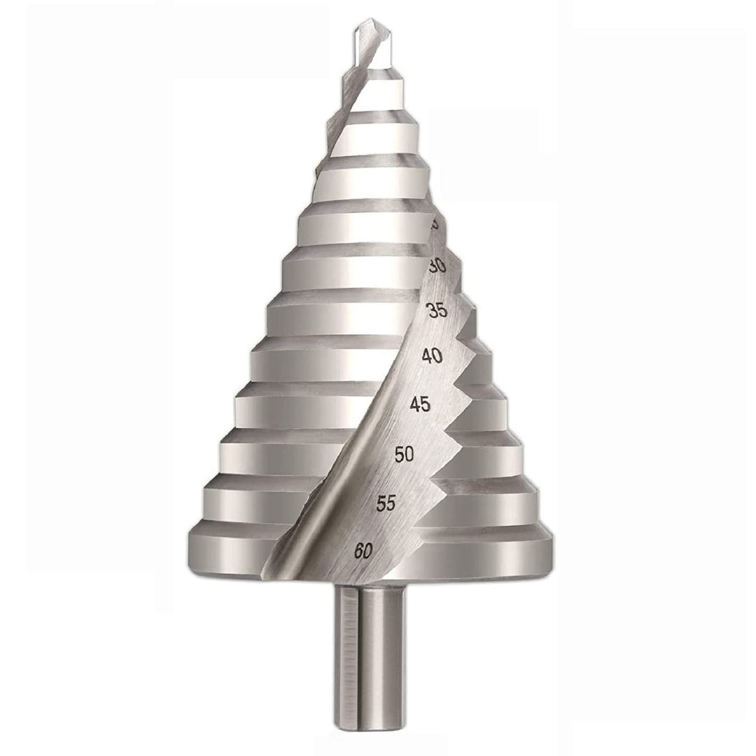 Hotiko HSS Stufenbohrer [12mm Schaft] Kegelbohrer Ø 6-60mm Schälbohrer ideal für Metall, Holz, Kunst