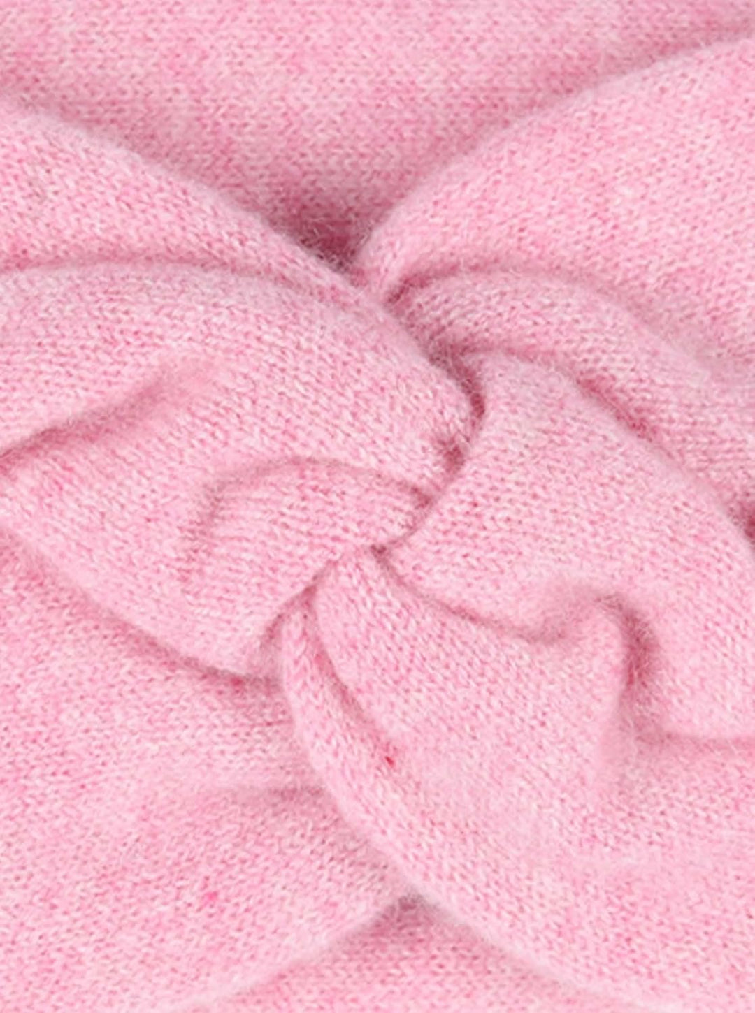 Zwillingsherz Stirnband aus 100% Kaschmir - Hochwertiges Strick-Kopfband im Uni Design für Damen Fra