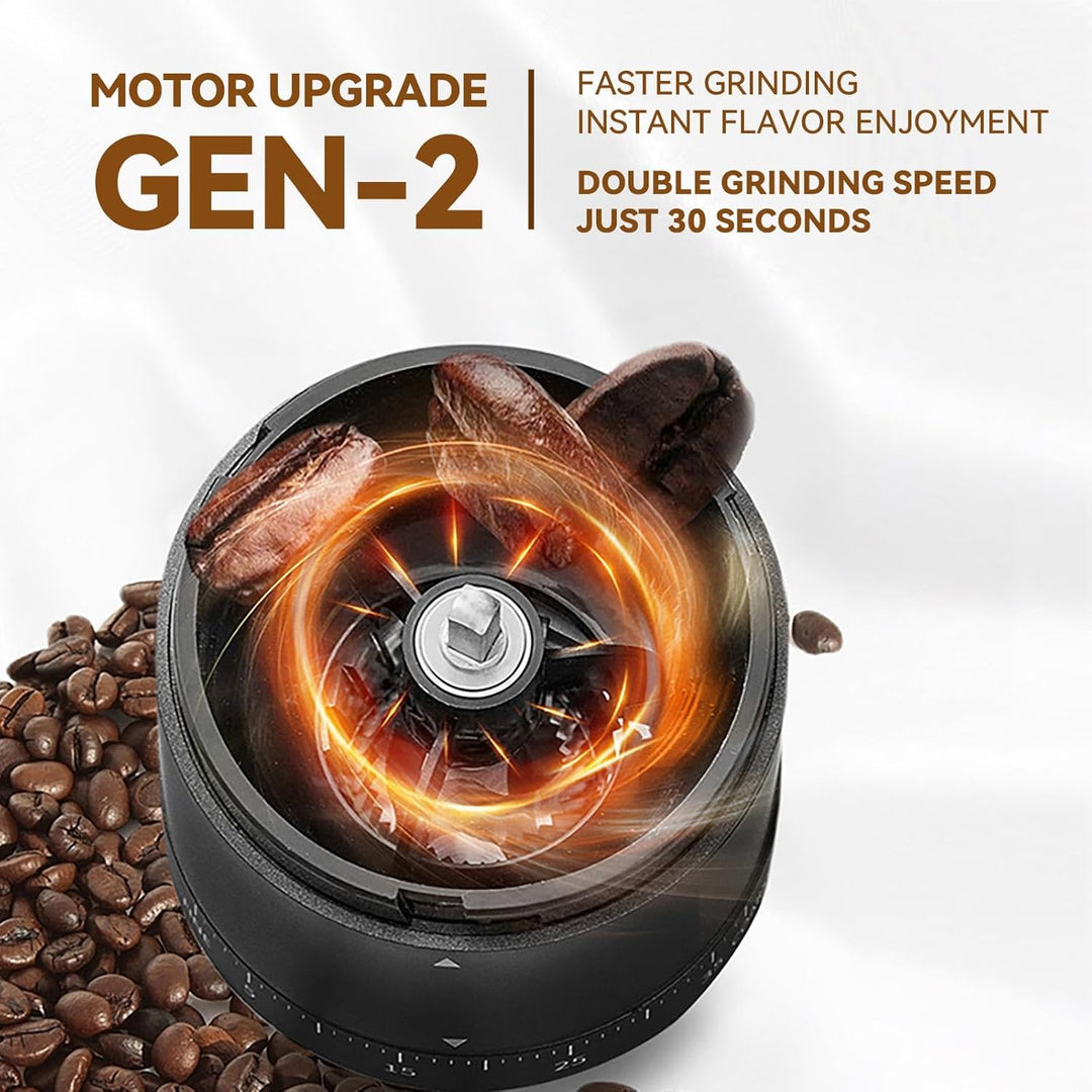 SIGBOT Elektrische Kaffeemühle Kegelmahlwerk - 38 Externe Mahlstufen, Wiederaufladbare Kaffeemühlen