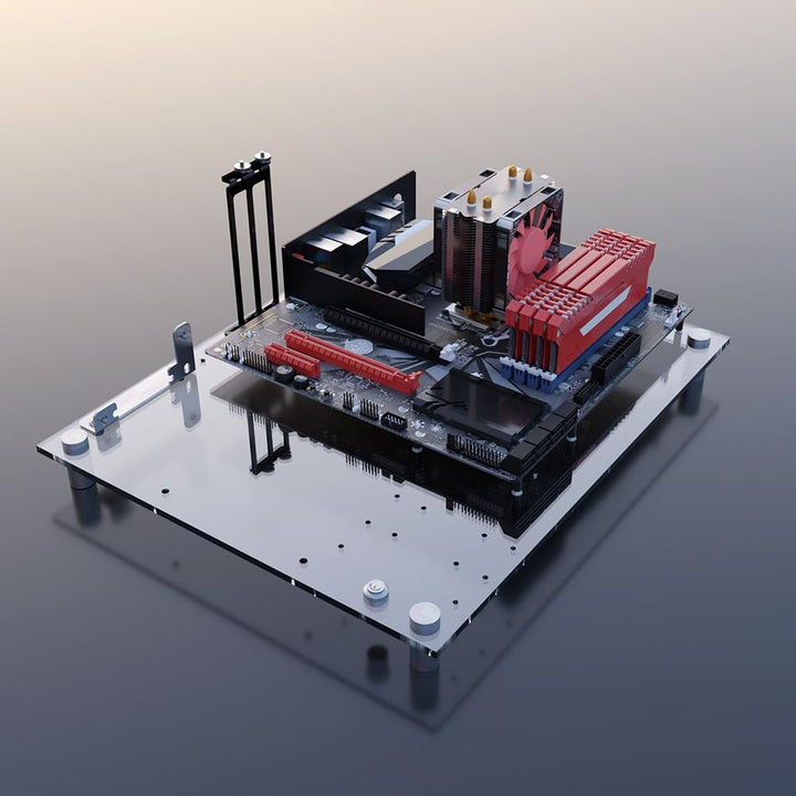DALAIBUKESI DIY Gaming Computer Open Case Acryl Open Chassis Rack Support Motherboards ATX M-ATX ITX