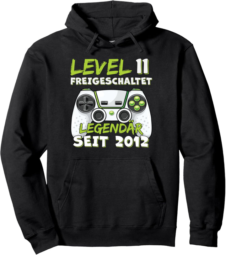 Level 11 Geburtstag Junge Jungen Lustig 2012 11er Geburtstag Pullover Hoodie