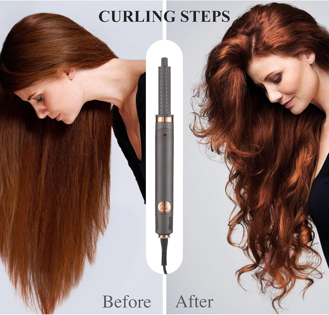 BESTBOMG Air Styler 6 in 1 Hairstyler Haartrockner Heissluftbürste, Lockenstab Multistyler Glättbürs