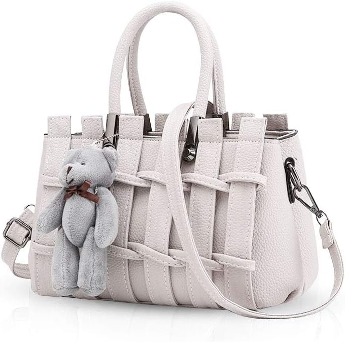 Neue Mädchen/Frauen süsse Mode-Handtasche Messenger Bag Umhängetasche Schulter-Geldbeutel Tote Weiss