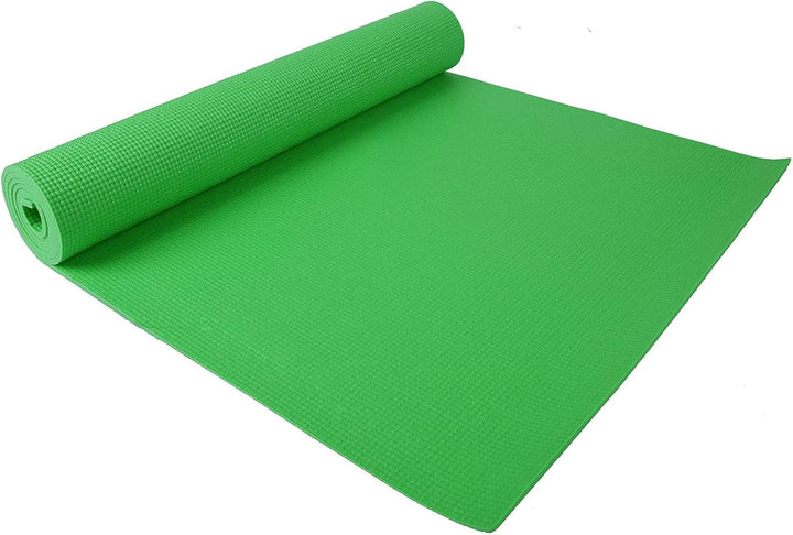 BalanceFrom GoYoga Allzweck-Yogamatte mit hoher Dichte, rutschfest, mit Tragegurt 1/4" grün, 1/4" gr