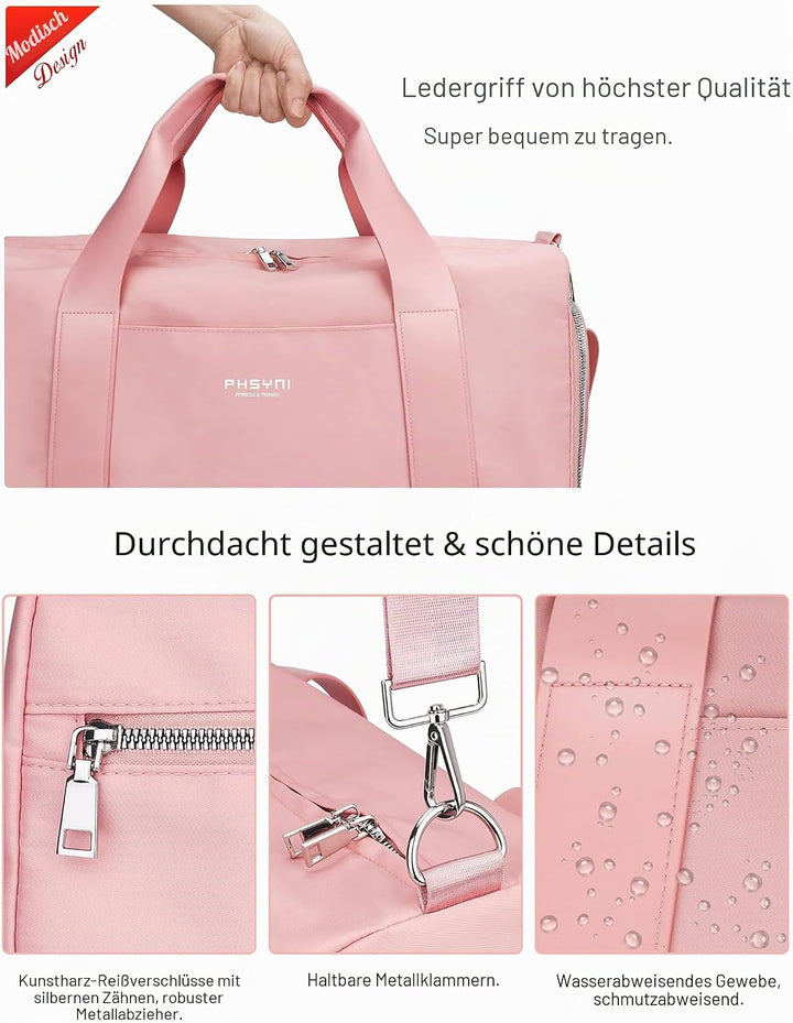 19 Zoll Sporttasche Reisetasche für Damen und Herren,wasserdichte Handgepäcktasche,Trainingstasche f