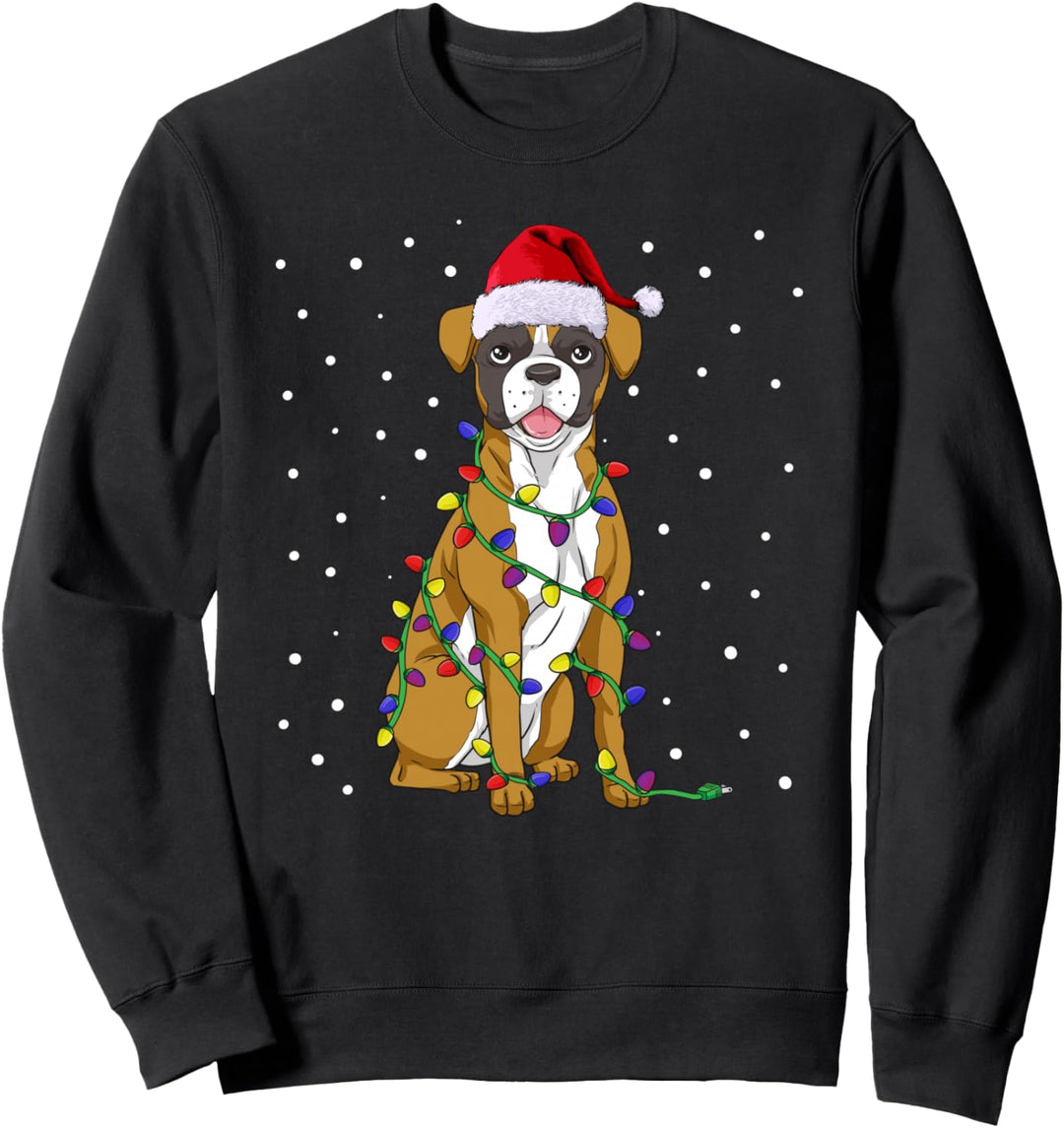 Boxer Weihnachten Hunde Hundehalter Sweatshirt
