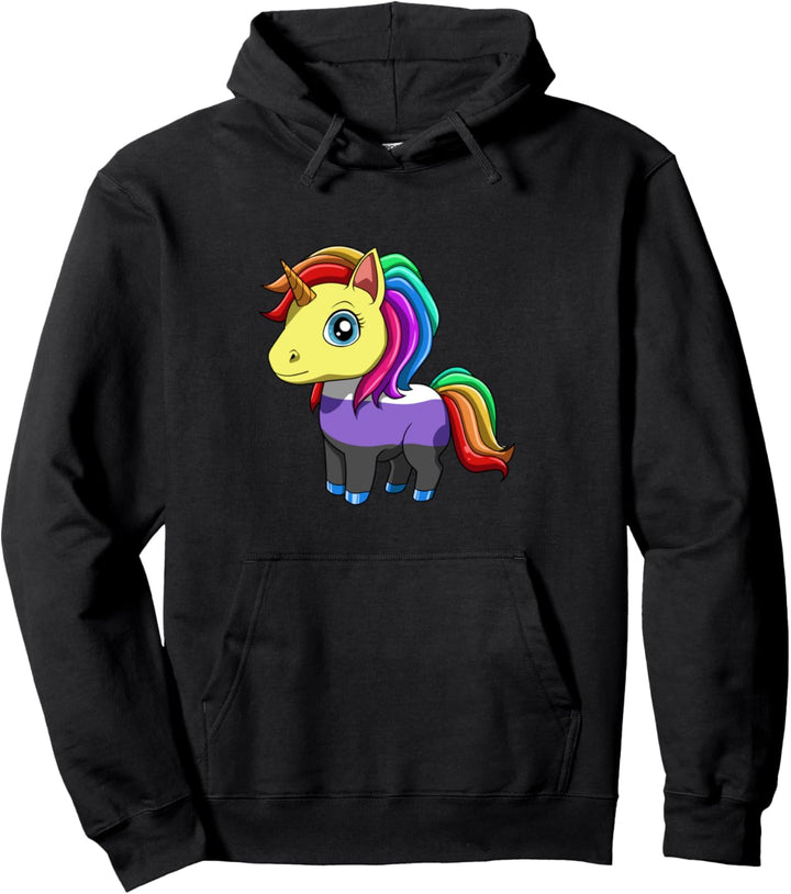 Nichtbinär und Genderqueer Einhorn Pullover Hoodie