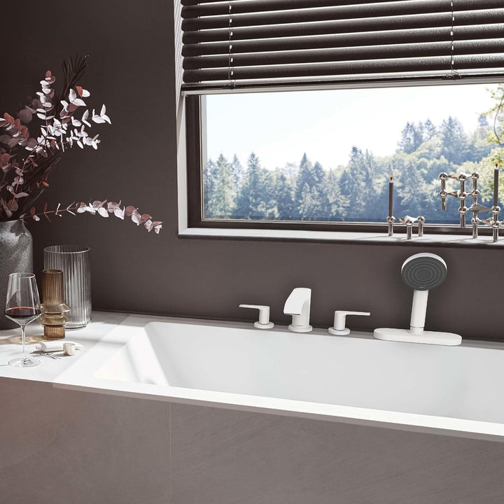 hansgrohe Wannenarmatur Vivenis, für 2 Funktionen, Mattweiss, Mattweiss