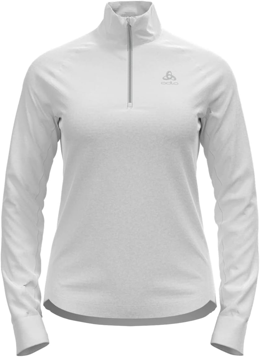 Odlo Damen Berra_542491 Mid Layer mit Reissverschluss (1er Pack) XS Weiss, XS Wei&#xDF;