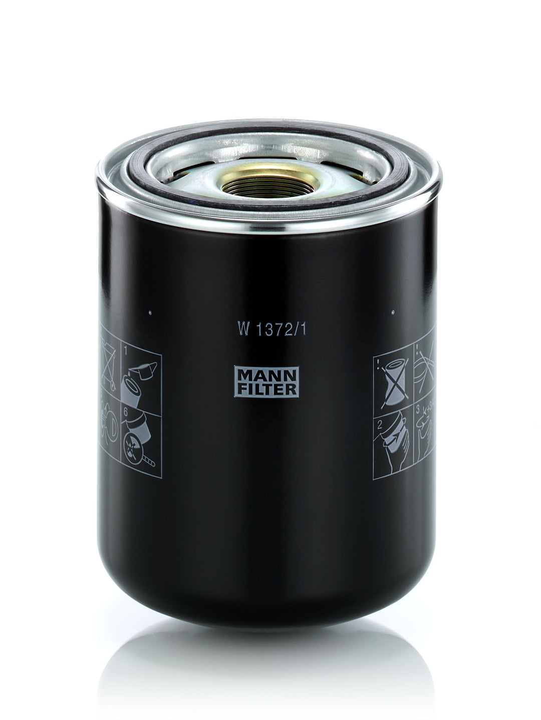MANN-FILTER W 1372/1 Ölfilter – Hydraulikfilter – Für PKW und Nutzfahrzeuge
