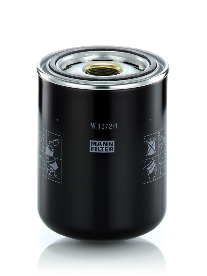 MANN-FILTER W 1372/1 Ölfilter – Hydraulikfilter – Für PKW und Nutzfahrzeuge