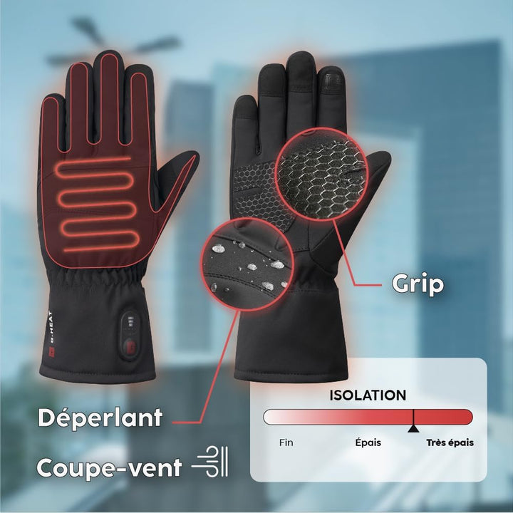G-HEAT – Comfort+ Beheizbare Handschuhe – Wiederaufladbar, Unisex, Touchscreen-kompatible, Wasserabw