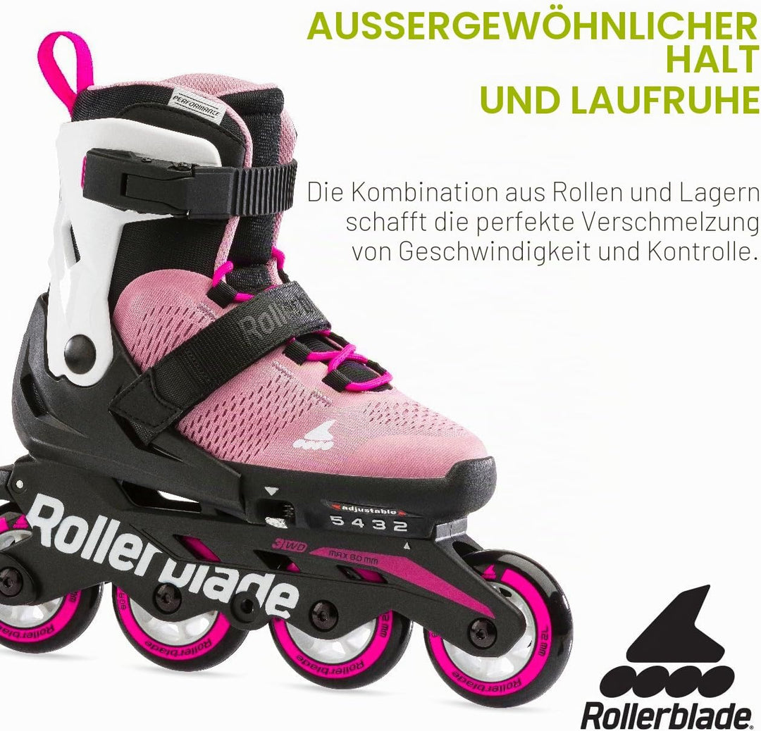 Rollerblade Unisex Jugend Microblade Inline Skates 23 Rosa/Bianco, 23 Rosa/Bianco