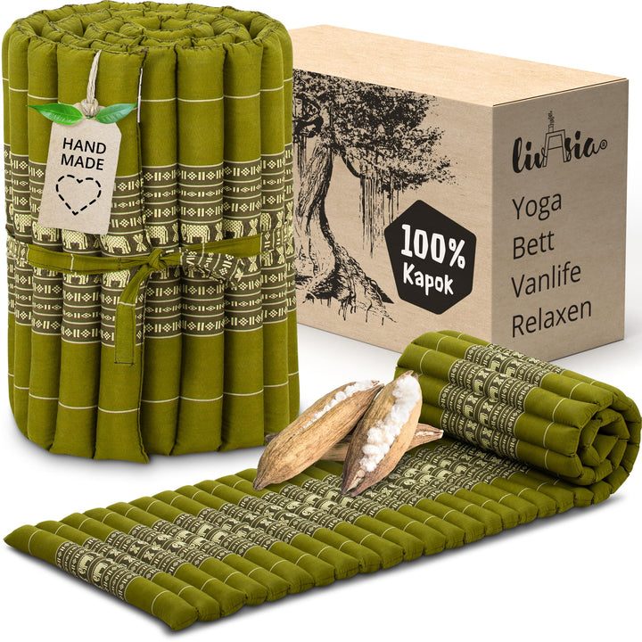 livasia Rollmatte Rollmatratze S schmal - 200x50x4,5cm - Gästebett Gästematratze 1 Person mit Muster