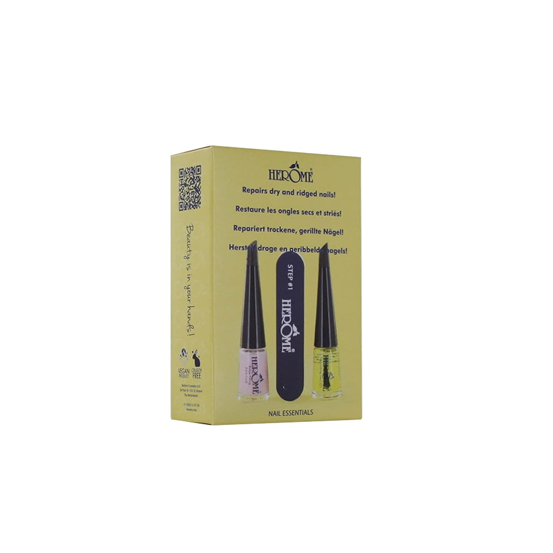 Herome 3-in-1 Maniküre Set für Nägel -1 set- Set mit Pflegende Nagelöl, Rillenfüller und Feile - Rep