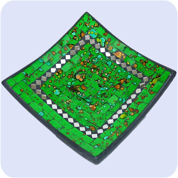 Simandra Mosaikschale Tonschale Glasschale Dekoschale Mosaik Kunsthandwerk Glassteine Deko Quadrat S