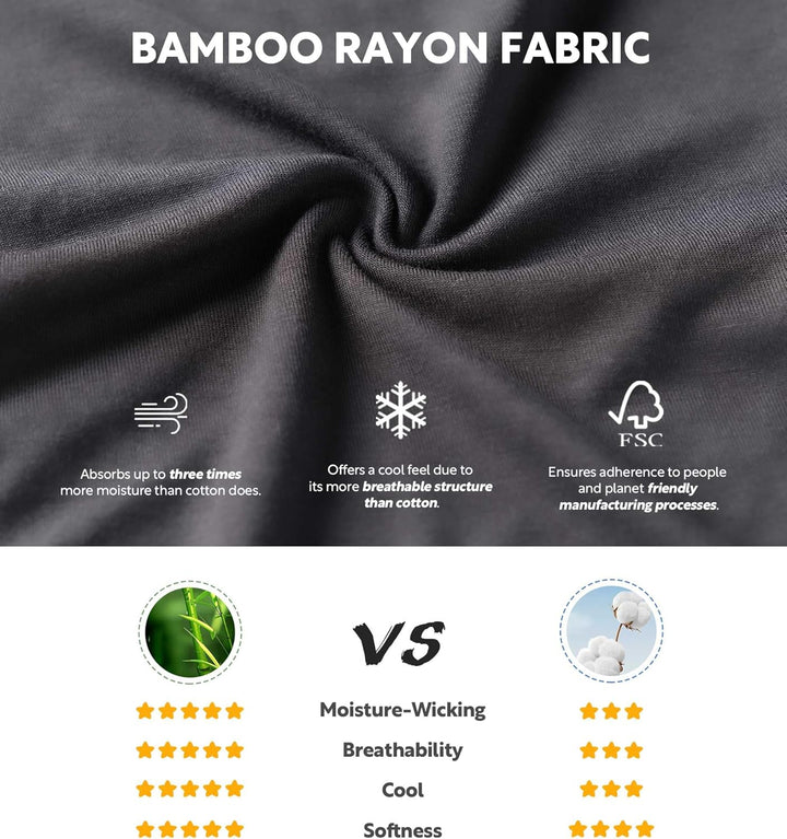 Separatec Herren Boxershorts, Herren Unterhosen aus Bambus-Viskose, atmungsaktiv und weich, Doppelbe