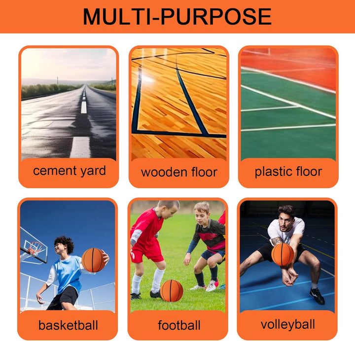 Silent-Basketball, Grösse 7. (9,5 Zoll), hochelastischer Airless-Basketball, abnehmbarer Schaumstoff