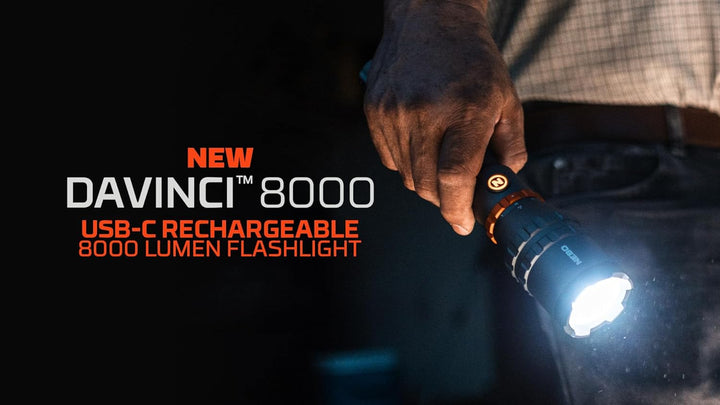 NEBO Davinci 8000 - Wiederaufladbare Taschenlampe - Taschenlampe mit COB LED - Wanderausstattung & C