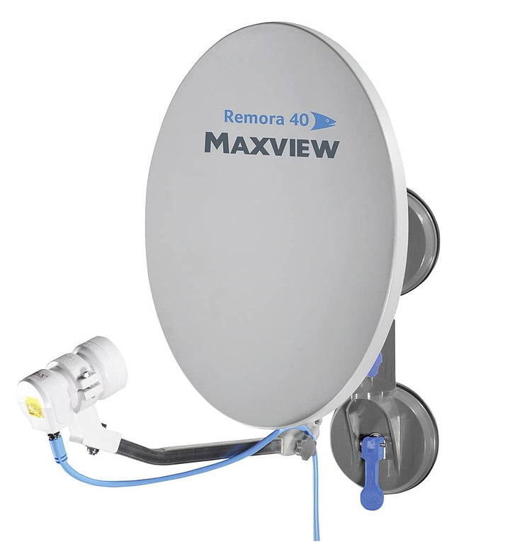 MaxView MXL026 Remora 40 Saugnapf-montiertes tragbares Satellitenfernseh-Set für Wohnwagen, Wohnmobi