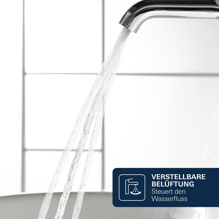 GROHE Essence - Einhand-Waschtischarmatur (wassersparend, mit Zugstange, S-Size), chrom, 32898001 St