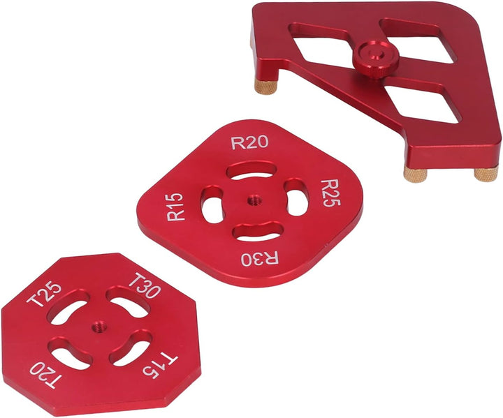 Frässchablone aus Aluminiumlegierung, Runde Ecke, Radius, Jig-Werkzeug-Set, Holzbearbeitungs-Fase, F