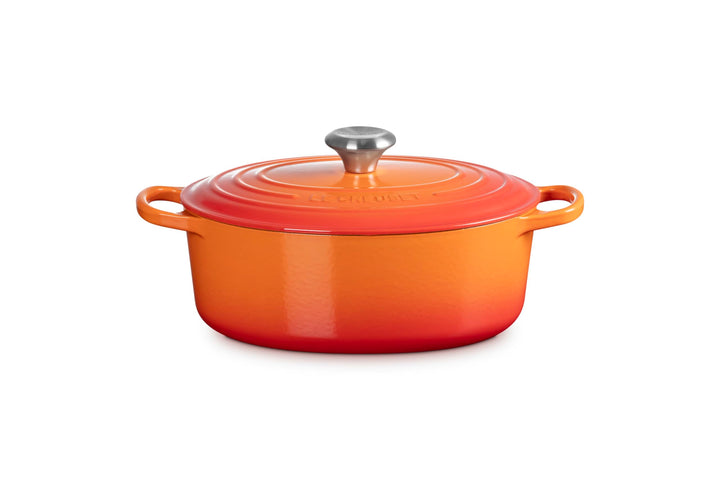 Le Creuset Signature Gusseisen-Bräter mit Deckel, Ø 27 cm, Oval, Für alle Herdarten und Induktion ge