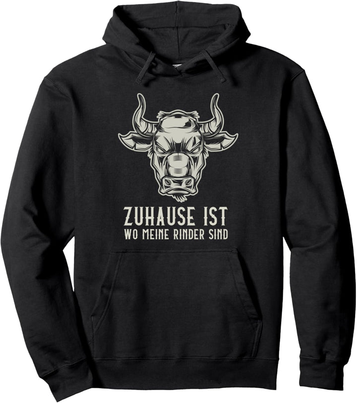 Zuhause ist wo meine Rinder sind Geschenk Kuh Bulle Milch Pullover Hoodie