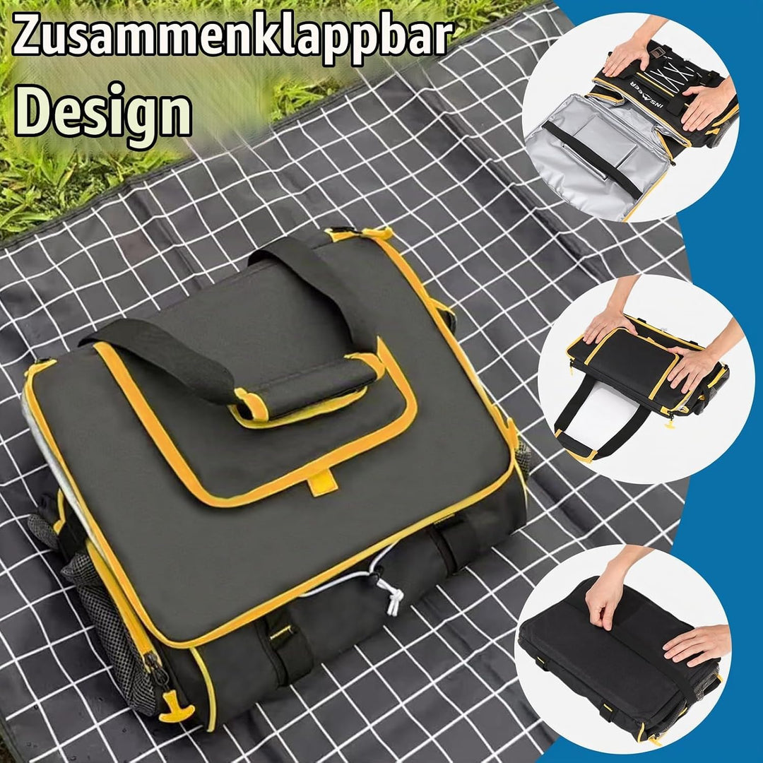 INSMEER Kühltasche Gross 48L/55L, 55/80 Cans Kühltasche Faltbar Isolierte Tasche, Auslaufsicher zusa