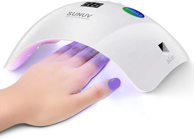 SUNUV UV LED Nagellampe für Gelnägel mit 30, 60, 99s Timer-Einstellungen, Automatischer Infrarotsens