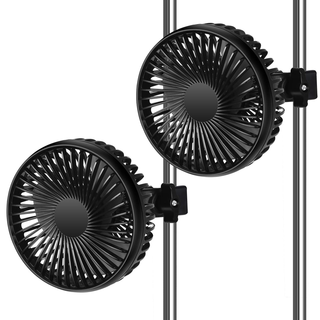 2er Grow Ventilator mit Clip Oszillierend, 3 Geschwindigkeiten Ventilator | Clip-on-Lüfter für Zelt,