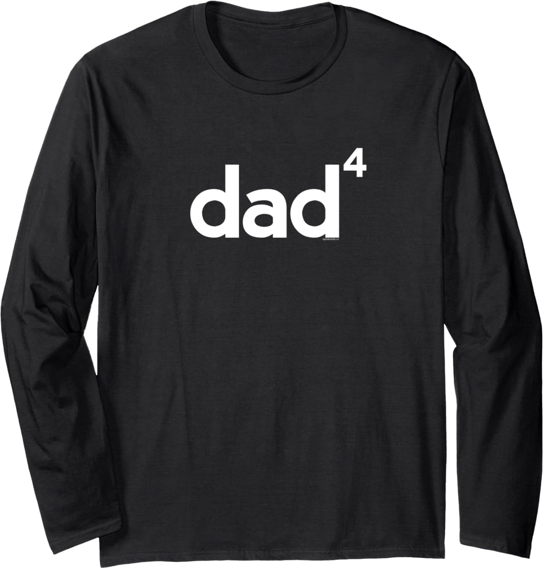 Dad Gifts for Dad | Dad of 4 Four | Gift Fathers Day Math Langarmshirt