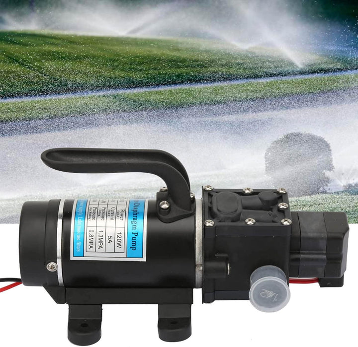 Selbstansaugende Wasserpumpe, 12V/24V 120W 10L/m Membranpumpe Hochdruckwasserpumpe Elektrische Wasse