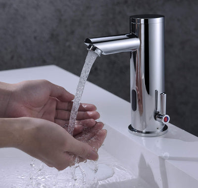 Gangang Infrarot Wasserhahn Bad mit Sensor Automatik Berührungsloser Waschtischarmatur Induktion Bad