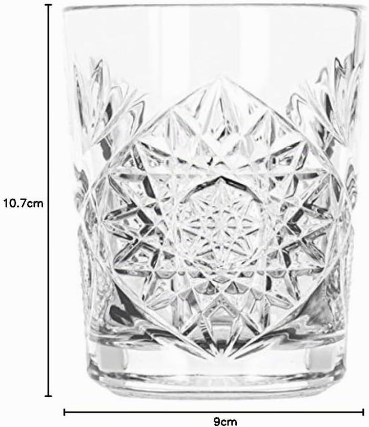 Libbey Hobstar Whiskygläser, Wasserglas, Saftglas, Kristallglas, 350 ml, 6 Stück