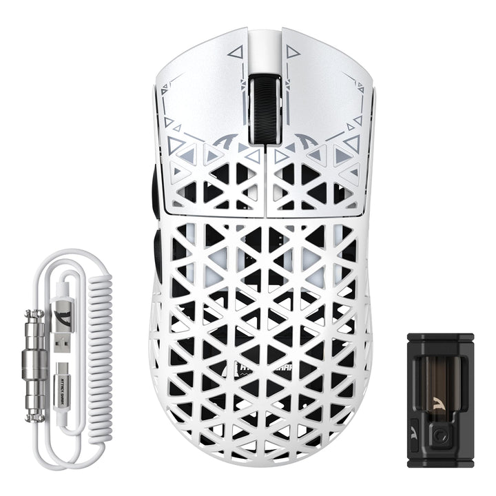 ATTACK SHARK R5 Ultra Carbonfaser Gaming-Maus, 39g Superlight, 8000Hz Kabellose Mouse, 42000 DPI, PA