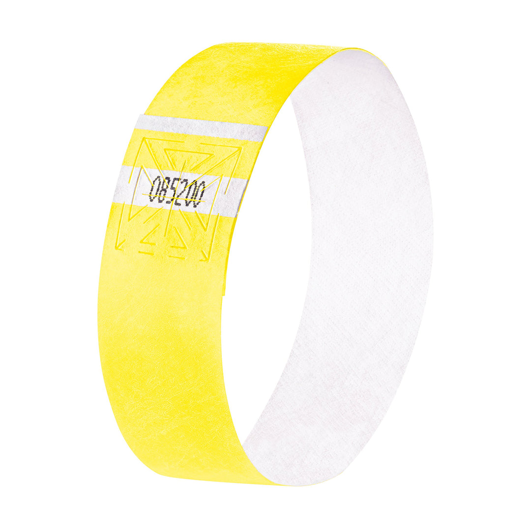 SIGEL EB218 Einlassbänder Super Soft, 120 Stück, Gelb fluoreszierend, Festival Armbänder 120 Stück g