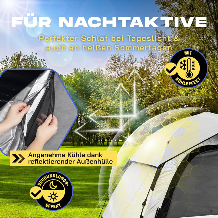 Lumaland Camping Zelt | Leichtes Pop Up Wurfzelt | 2-4 Personen Kuppelzelt | Trekking &amp; Festival Igl