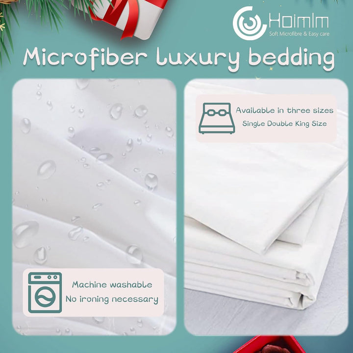 Hoimlm Einhorn Bettwäsche 135x200 Kinder Bettwäsche Set mit Bettbezug and 2 Kissenbezug, Cartoon Ein