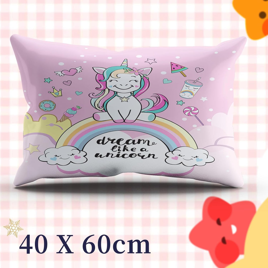 AVJWWD Einhorn Bettwäsche Set Kinder Mikrofaser Bettwäsche Cartoon Einhorn 3D Gedruckt Bettbezug 3 T