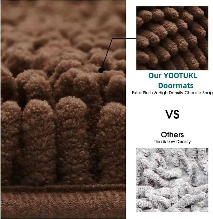 Saugfähige Chenille Fussmatte für den, rutschfeste Badematte, schlammiger Hund, waschbare Matte, sch
