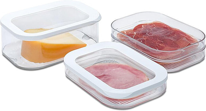 Mepal - Vorratsbehälter Wurstwaren Modula 3-lagig - Kühlschrank - Vorratsbox mit Deckel - Geeignet z