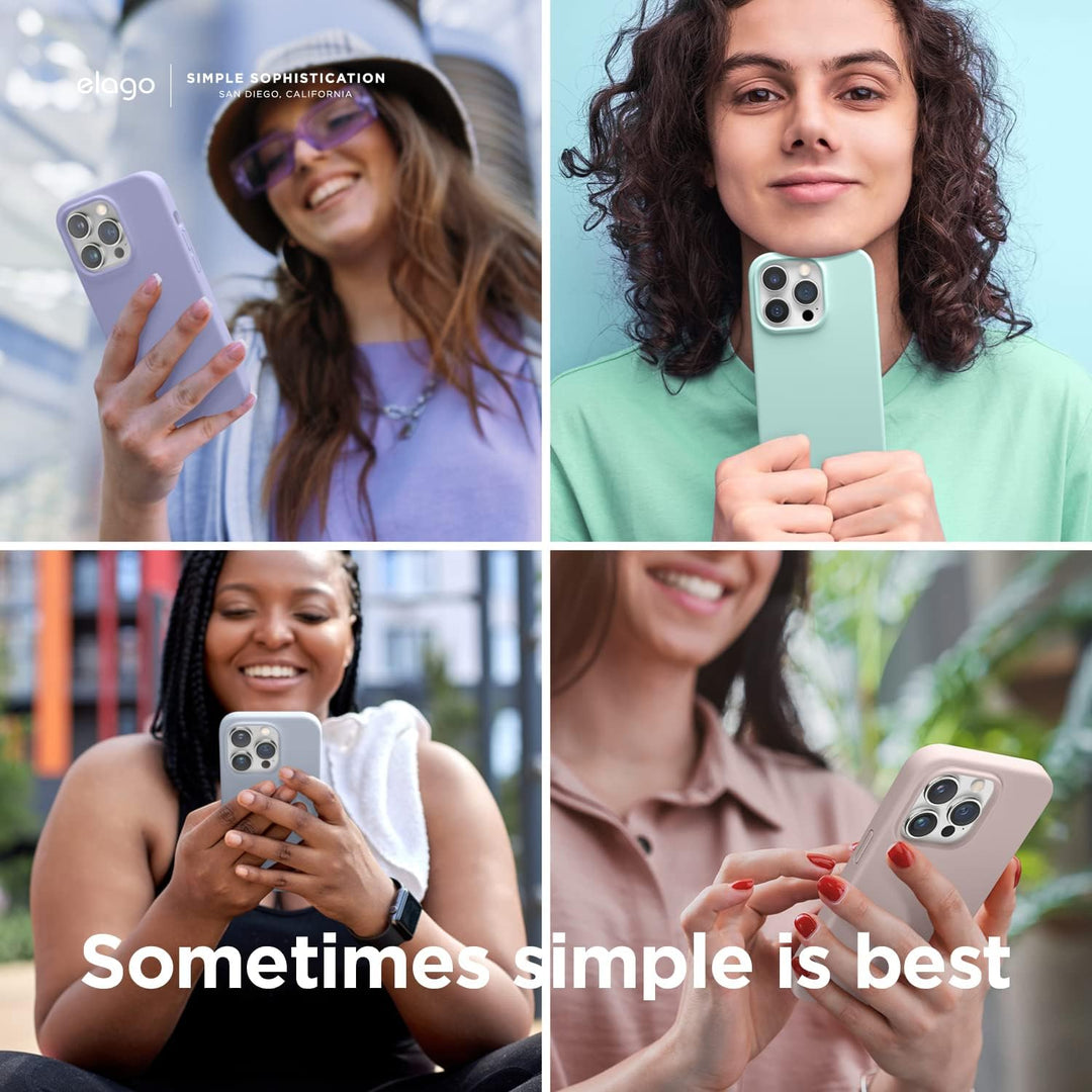 elago Kompatibel mit iPhone 14 Pro Hülle, Flüssige Silikonhülle, Ganzkörper-Schutzhülle, stossfest,