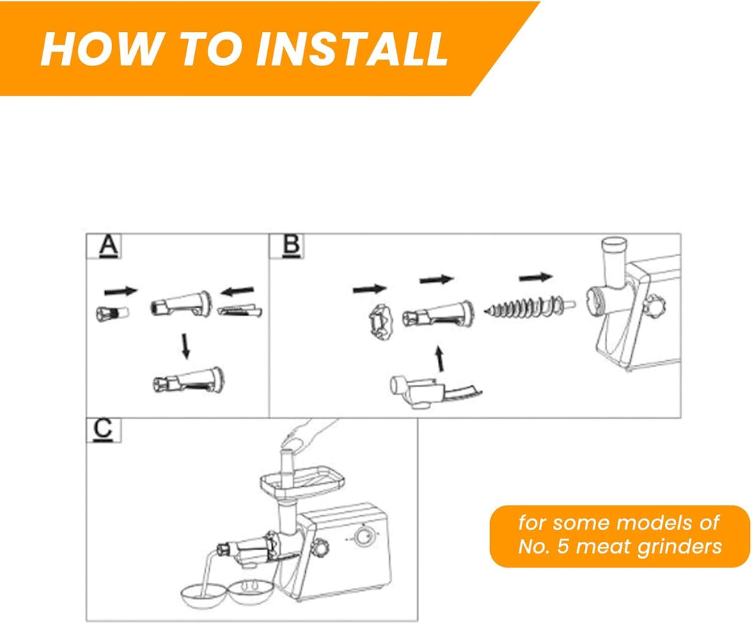 Entsafter Fleischwolf Zubehör Mixer Fleischwolf Teile für Zuhause Küche Essen Aluminiumlegierung Leb