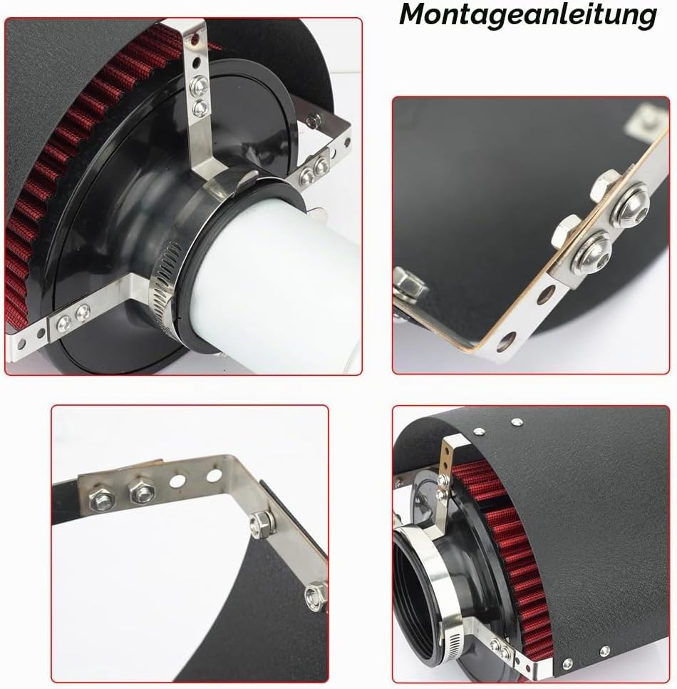 Universal Auto Air Filter Cover Heat Shield, Auto Luftfilterabdeckung Edelstahl Hitzeschild,für 2.5-