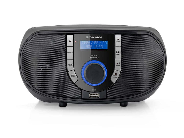 Caliber Tragbares Radio - USB - DAB Plus und FM-Radio mit RDS - CD-Player mit Bluetooth - LCD Anzeig