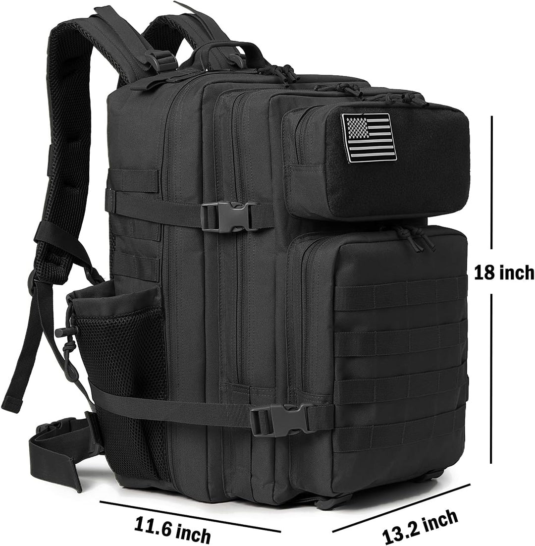 QT&amp;QY Taktischer MilitäR Rucksack Herren Gross 25l/35l/45L Bundeswehr Rucksack 3 Tage Molle Armee Ru