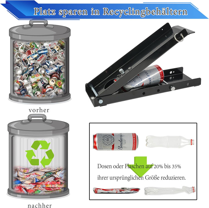 Dosenzerkleinerer, fussbetriebene Dosenpresse für Recycling, Blechdosenzerkleinerer zum Abflachen vo