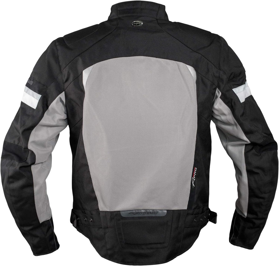 A-Pro Summer Motorbike Mesh Sport RaceTouring CE Armored Jacket Motorcycle Grey M