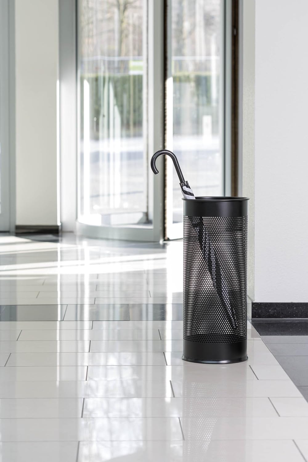 Durable Schirmständer aus Metall, 28,5 Liter, schwarz, 335001, schwarz